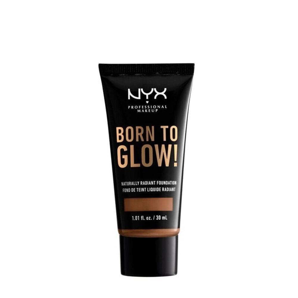 NYX‎ Born To Glow Naturally Radiant Foundation Cappuccino BTG17 1.01oz 30ml New